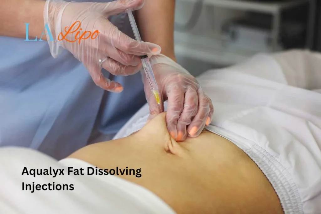 woman having fat dissolving injections Chesterfield in the stomach