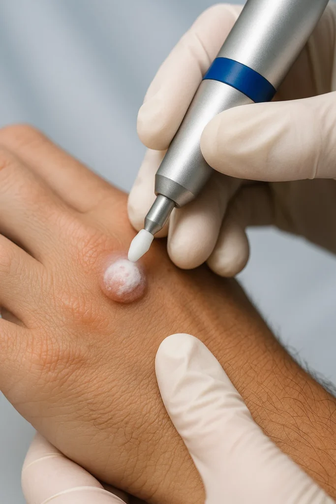 example of wart removal Chesterfield using cryopen