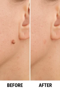 Skin tags removal Chesterfield before and after