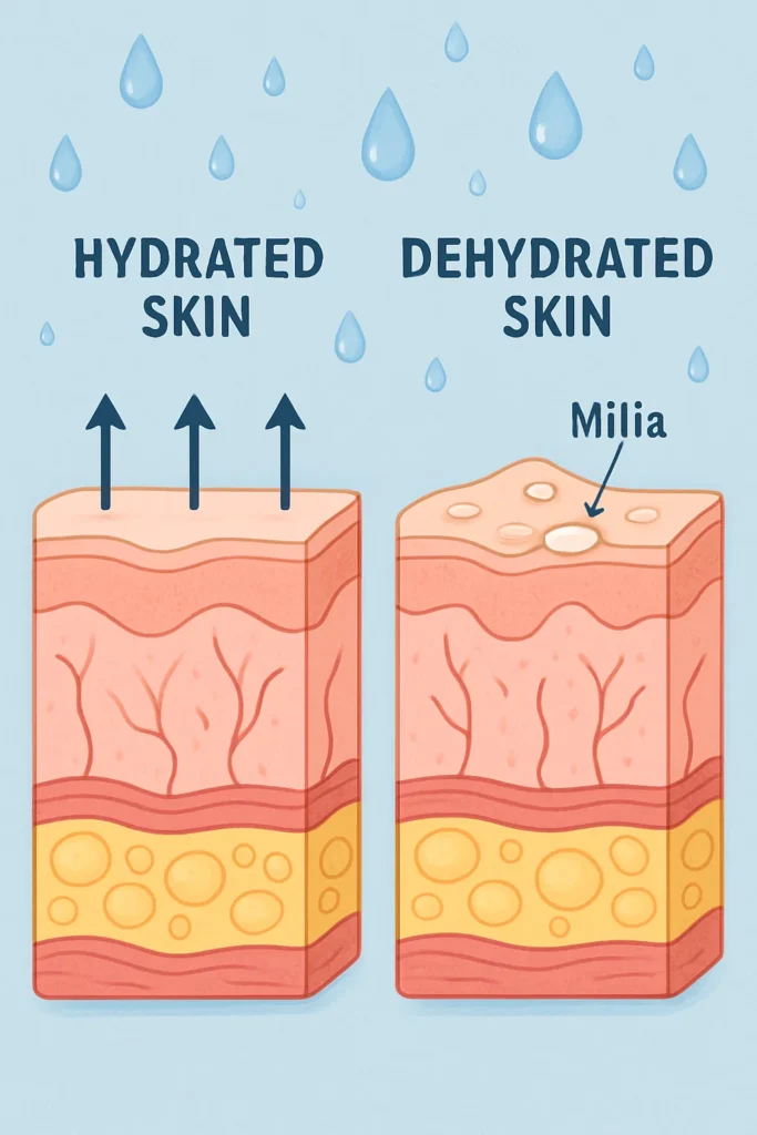 The importance of hydration and milia production Chesterfield