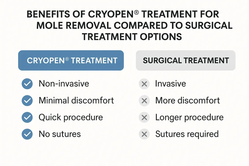 Benefits of facial mole removal Chesterfield - call our team today to book a consultation
